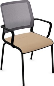 Krzesło konferencyjne na nogach Xilium Frame Chair 4L Mesh oparcie z siatki