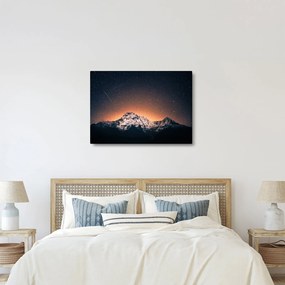 Obraz nocnego nieba z górą (70x50 cm)