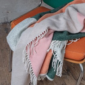 Zielono-ceglasty koc 125x190 cm Brick – Mette Ditmer Denmark