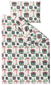 PrzytulneMieszkanie.pl PrzytulneMieszkanie.pl Bawełniana pościel CHRISTMAS PRESENT kremowa Rozmiar pościeli: 70 x 90 cm | 140 x 220 cm