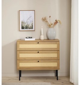 Niska komoda w dekorze dębu w naturalnym kolorze 80x75 cm Pensacola – Unique Furniture