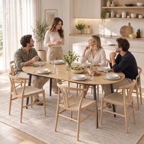 HOMCOM Stół rozkładany 120-160 x 80 cm stół jadalny dla 4-6 osób w stylu wiejskim do kuchni, jadalni, dąb | Aosom PL