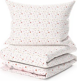 PrzytulneMieszkanie.pl PrzytulneMieszkanie.pl Pościel do łóżeczka krepowa Renforcé LOVITA różowa Rozmiar pościeli: 45 x 65 cm | 90 x 140 cm