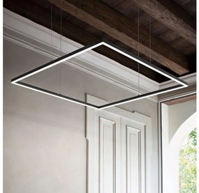 Ideal Lux - Żyrandol LED na lince ORACLE SLIM LED/33W/230V 3000K 50x50 cm czarny