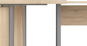 Biurko narożne Prima dąb sonoma 200x200 szare nogi