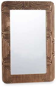 Lustro ścienne w drewnianej ramie mango LINES&CURVES, 60 x 90 cm
