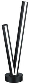 Czarna lampa stołowa LED ze sterowaniem głosowym/mobilną aplikacją i metalowym kloszem (wysokość 67,5 cm) Cicanto – CINQUE