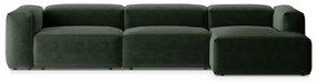 Zielony narożnik (prawostronny/z szezlongiem) Bergamo – Cosmopolitan Design