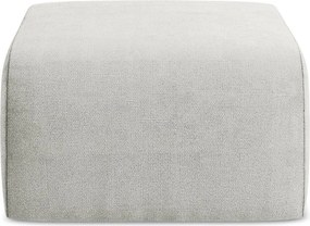 Jasnoszary podnóżek z tkaniny szenilowej Lani – Makamii