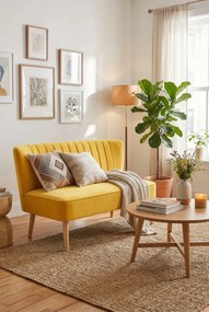 Sofa romantyczna żółta T5-W43