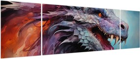 Obraz - Ilustracja przedstawiająca smoka (170x50 cm)
