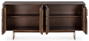 Brązowa komoda z litego drewna mango 165x76x40 cm Trisha – MOME