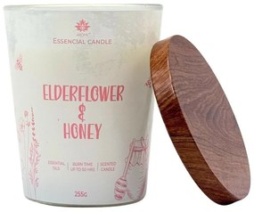 Świeca Arome w szkle z metalową pokrywką 255 g Elderflower & Honey
