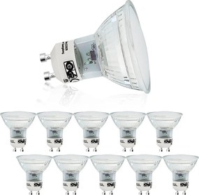 NETTLIFE Zestaw 10 ciepłych białych żarówek LED GU10 4W - PAR16 Wpuszczany reflektor punktowy 120° Kąt świecenia 3000K Oświetlenie Lampa kuchenna Lampa sufitowa