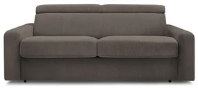 Szarobrązowa sztruksowa rozkładana sofa 215 cm Monaco – Bobochic Paris