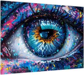 Obraz - Malowanie oczu (70x50 cm)