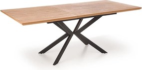 Stół rozkładany LEGARTO 160(200)x90 dąb/czarny