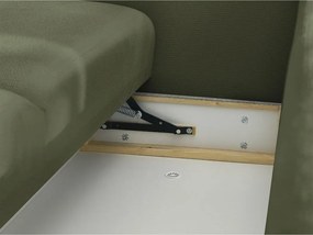 Zielona rozkładana sofa ze schowkiem 265 cm Ezechiel – Bobochic Paris