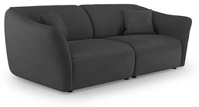 Ciemnoszara sofa z materiału bouclé 206 cm Tokyo – Cosmopolitan Design