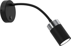 Nowoczesny czarny kinkiet led - K477 W3-F35