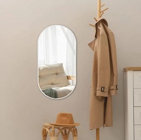 Lustro Elipsa 100x50cm białe ścienne owalne łazienkowe do salonu sypialni loftowe Industrialne minimalistyczne