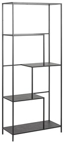 Regał w dekorze marmuru w kolorze matowej czerni 72x114x32 cm Infinity – Actona