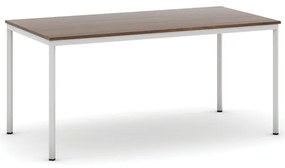 Stół jadalniany, 160x80 cm, szara podstawa, orzech
