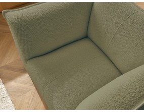 Zielony fotel z materiału bouclé Giorgia – Bobochic Paris