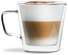 Szklane kubki zestaw 2 szt. do cappuccino/z podwójną ścianką 350 ml – Vialli Design