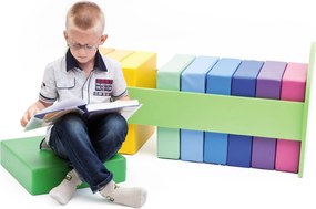 Zestaw piankowy Tęcza - 10 kolorowych siedzisk ze stojakiem 4521153