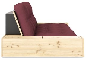 Bordowa rozkładana sofa 244 cm Base – Karup Design