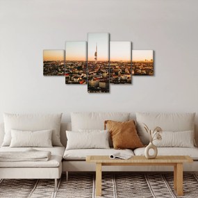 Obraz zachodu słońca nad Žižkov (125x70 cm)