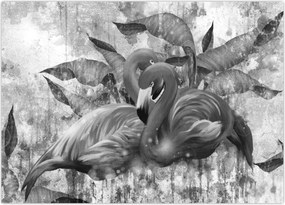 Obraz - Graffiti z flamingami (70x50 cm)
