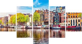Obraz - Tańczące domy, Amsterdam (125x70 cm)