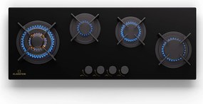 Klarstein Goldflame 90cm Płyta gazowa 4 palniki Czarny