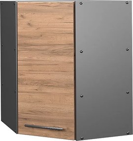 Szafka wisząca narożna złoty dąb energetyczny 57x34.1x72 fame-line