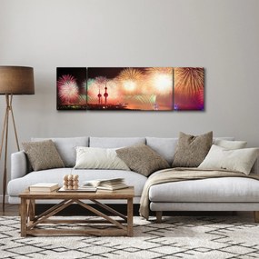 Obraz fajerwerków (170x50 cm)