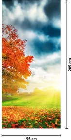 Fototapeta na drzwi - Krajobraz skąpany w słońcu (95x205cm)