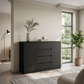 Komoda NUDO 120 cm do Salonu Sypialni Czarny