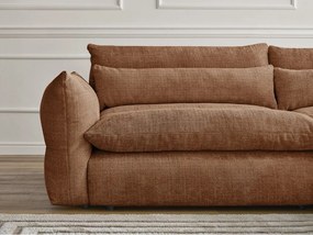 Pomarańczowa sofa z tkaniny szenilowej 276 cm Neil – Bobochic Paris