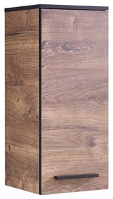 Brązowa wisząca szafka łazienkowa w dekorze dębu 30x72 cm Set 374 – Pelipal