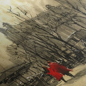 Obraz - Szkic miasta (170x50 cm)