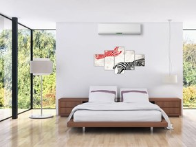 Obraz - Zebry (125x70 cm)