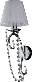 Kinkiet Magda 1-punktowy z chromowanego żelaza z kloszem .13 P.15 BL146-AP1-CR-PAR