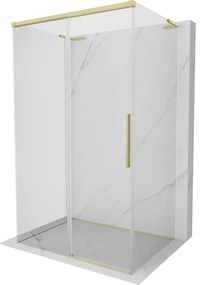 Mexen Rox-3S L kabina prysznicowa 3-ścienna rozsuwana 95 x 85 cm, transparent, złota szczotkowana - 8C2L-095-085-55-00-3S