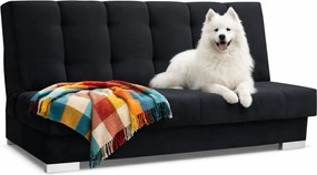 Czarna rozkładana wersalka z funkcją spania H5-F55