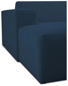 Ciemnoniebieski moduł sofy z materiału bouclé (lewostronny) Roxy – Scandic