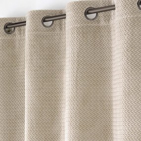 Beżowa zasłona z mikfroflaneli 140x240 cm Flanela – douceur d'intérieur