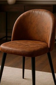 Krzeso ze sztucznej skóry w kolorze czarnym Vint