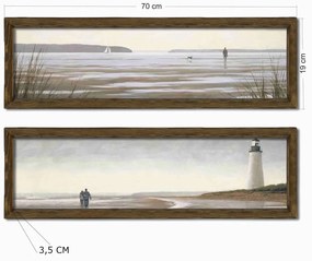 Obrazy zestaw 2 szt. 70x19 cm Shore – Wallity